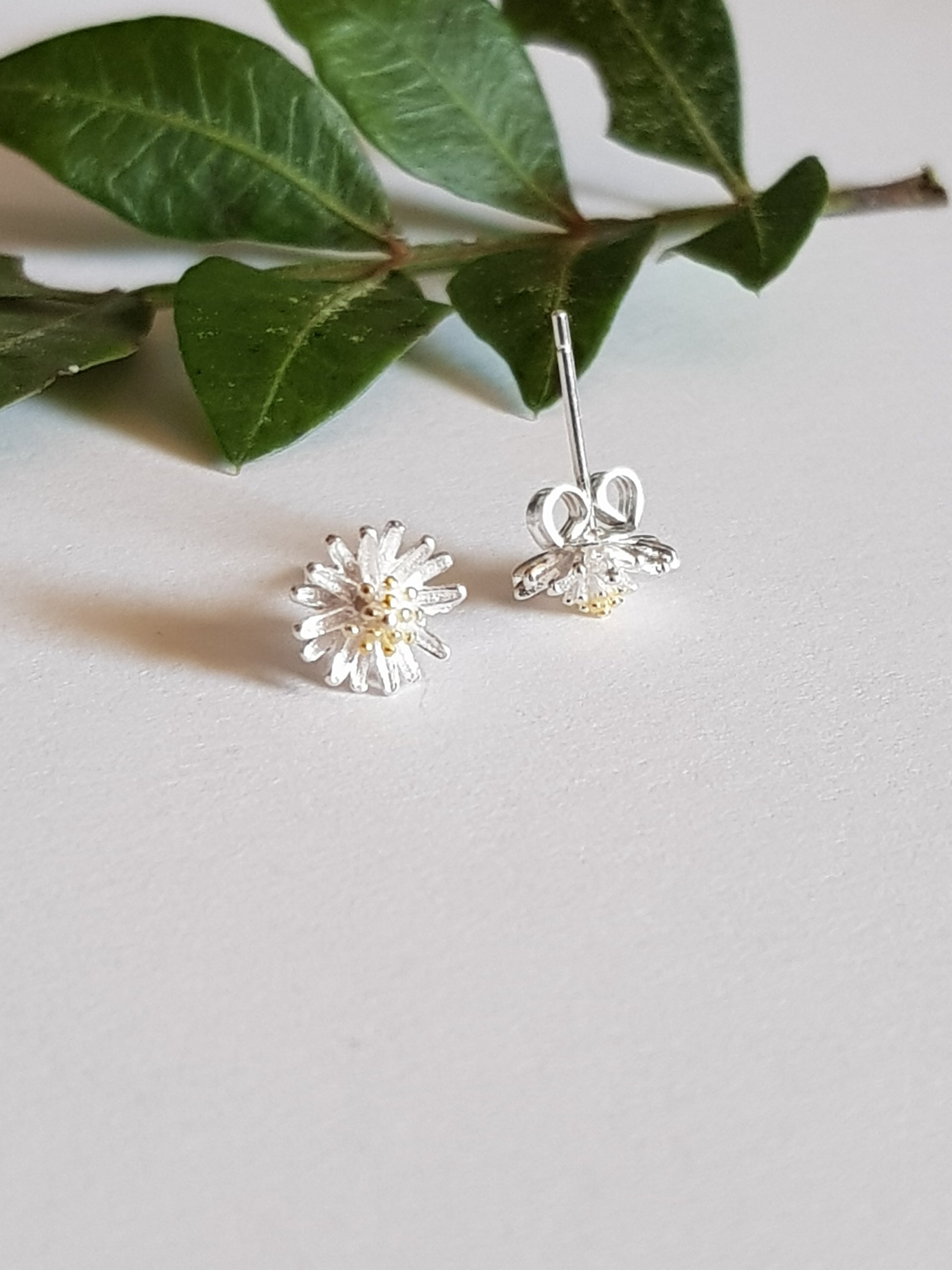Sterling Silver Daisy Studs image 1