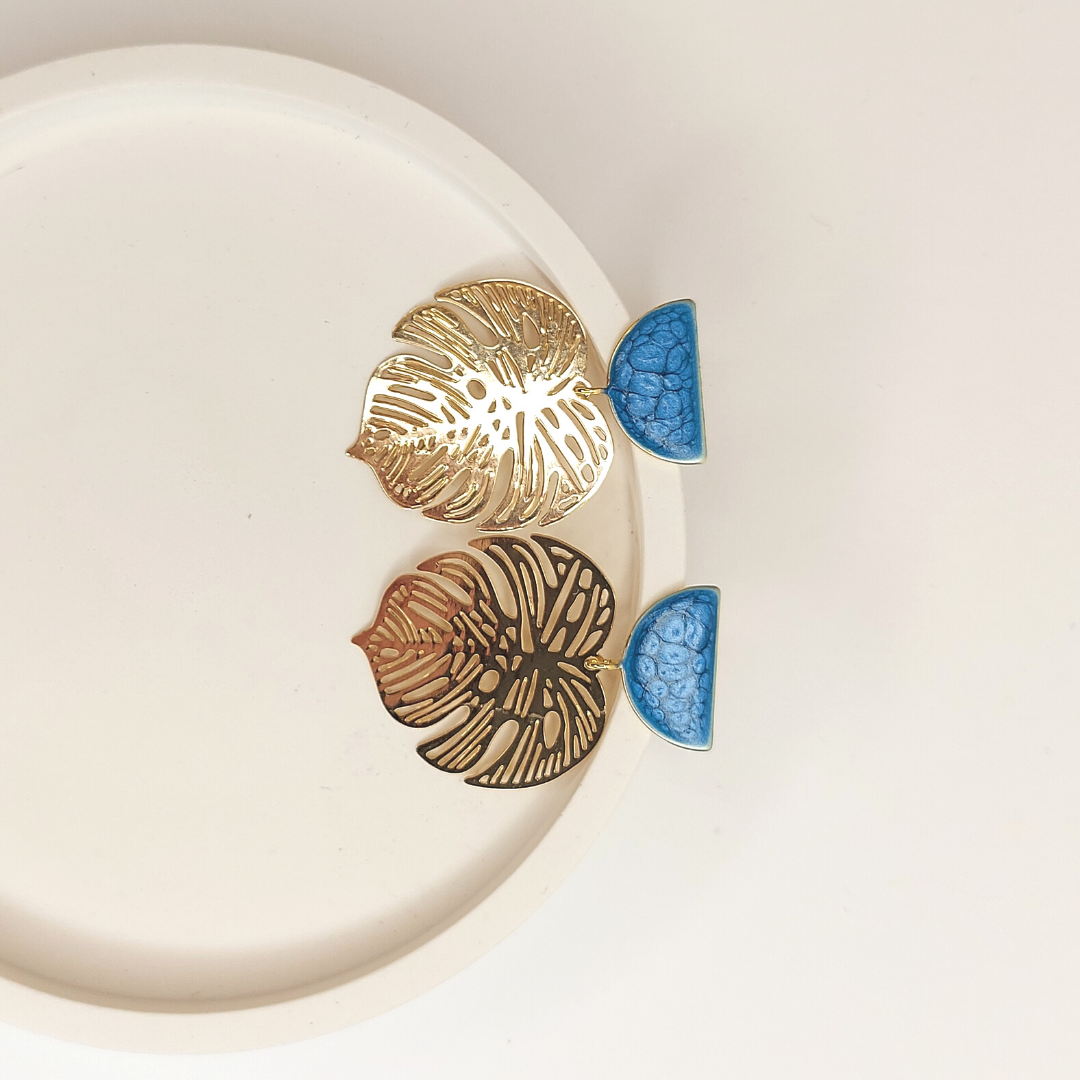 Olivia Earrings - Caribbean blue image 0