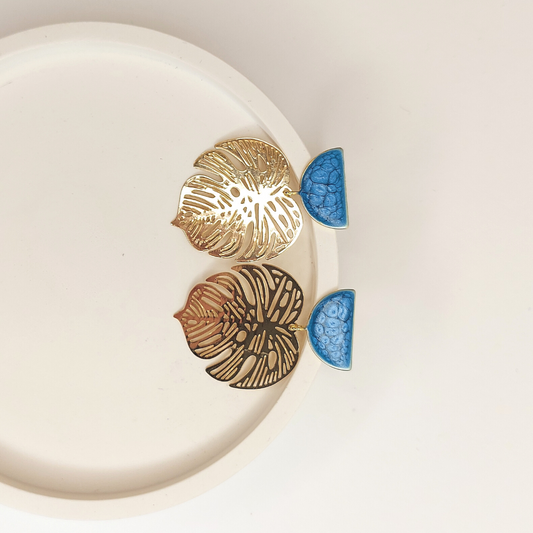 Olivia Earrings - Caribbean blue image 0