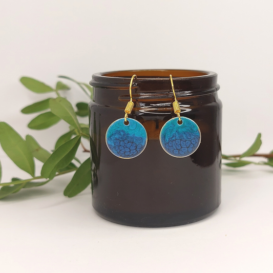 Peacock Round Earrings image 0