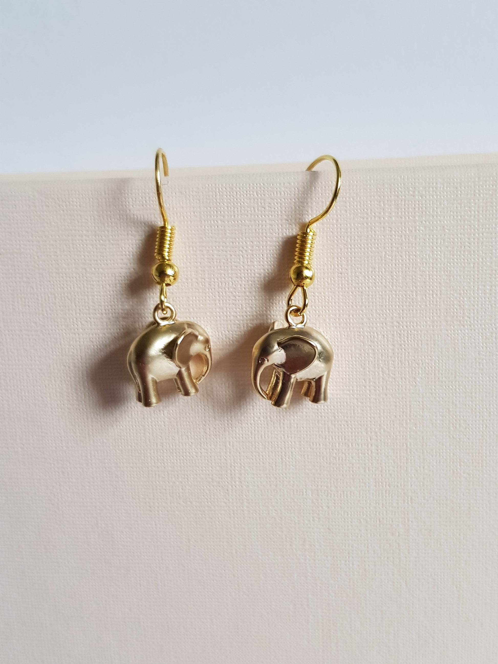 Elephant Earrings - silver or gold image 4