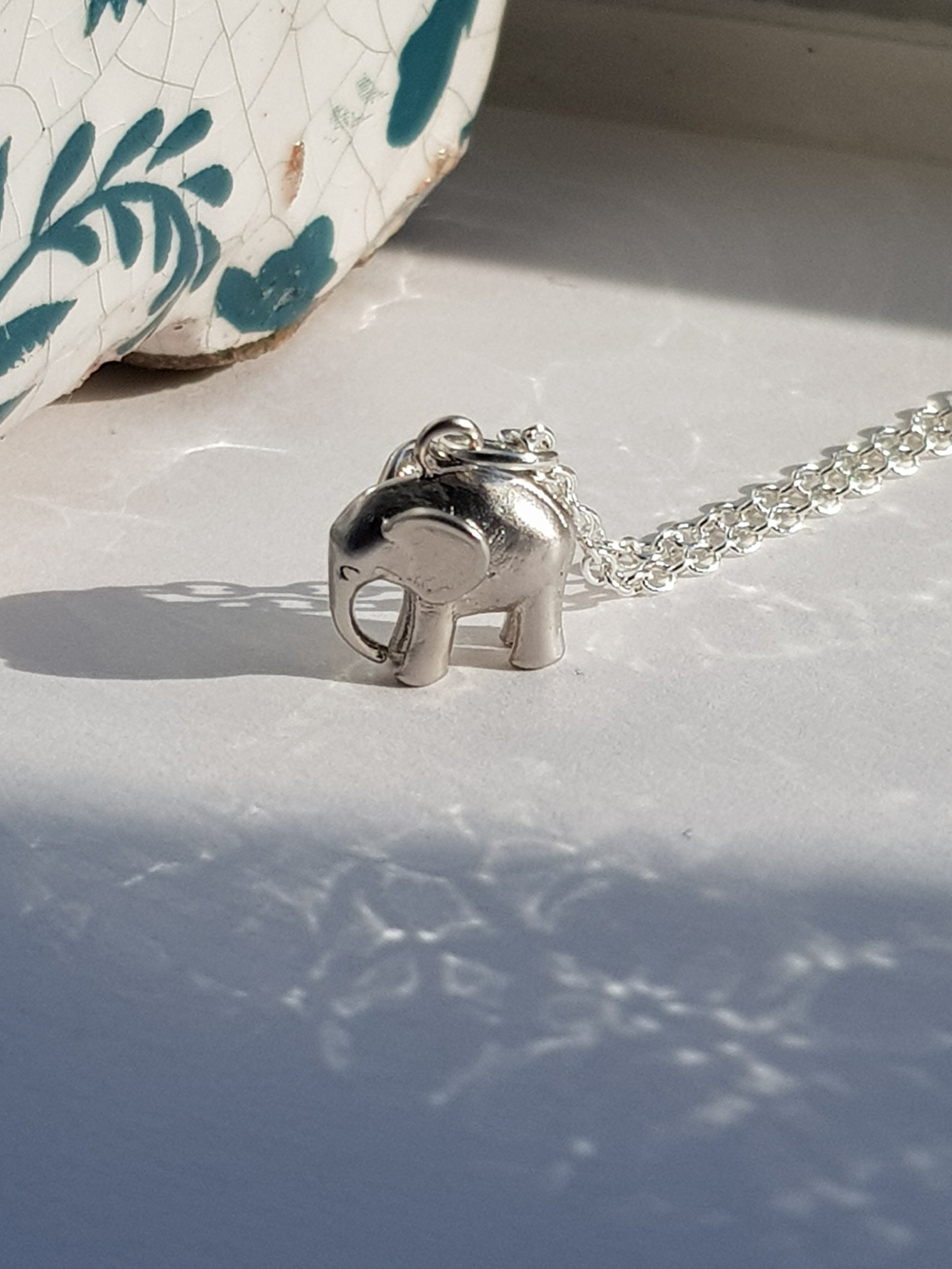 Tiny Elephant Necklace image 1