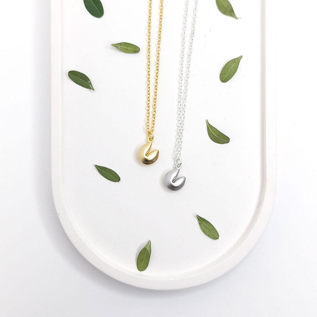 Fortune Cookie Necklaces - gold or silver image 4
