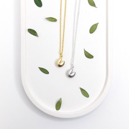 Fortune Cookie Necklaces - gold or silver image 4