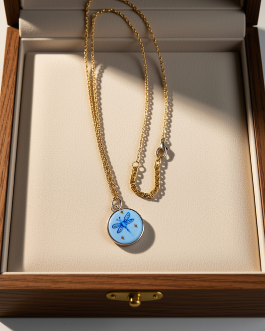 Dragonfly Enamel Necklace