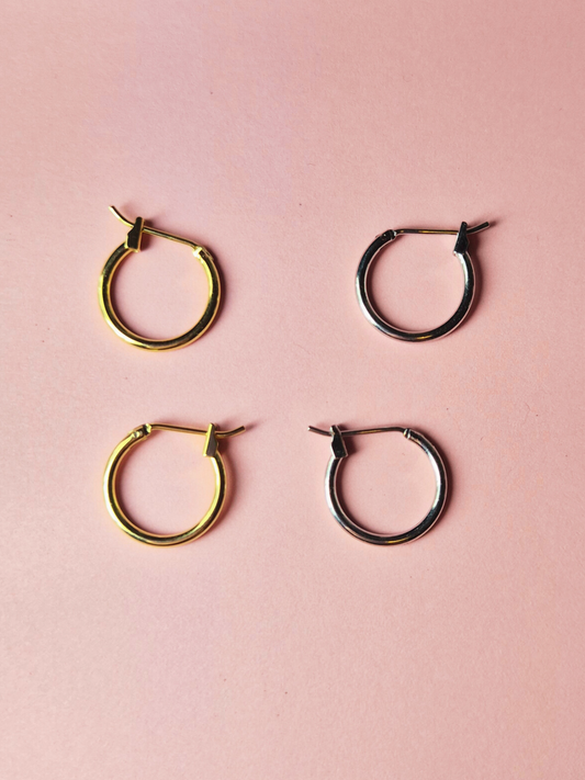 Perfect simple hoops - Silver or Gold