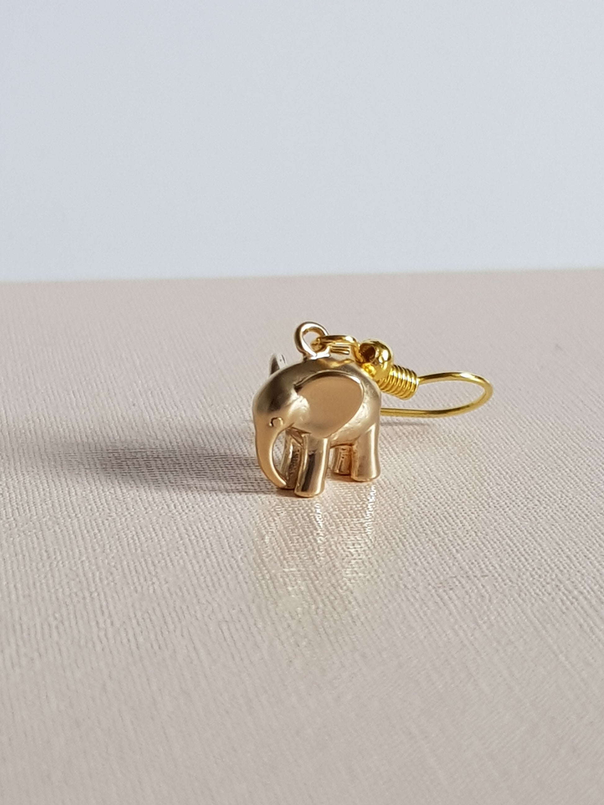 Elephant Earrings - silver or gold image 2