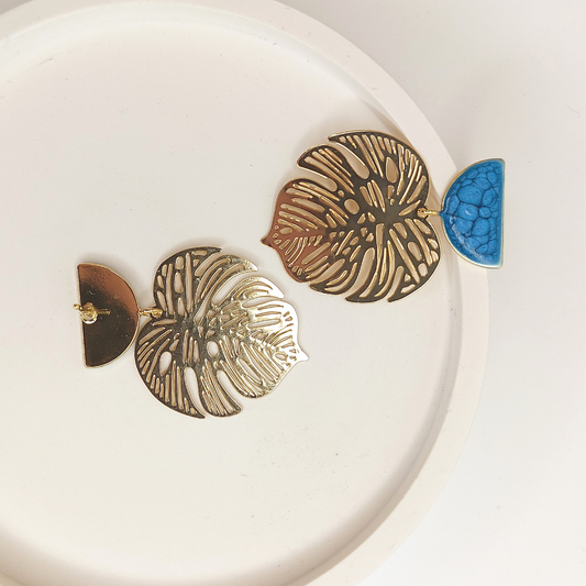 Olivia Earrings - Caribbean blue image 1