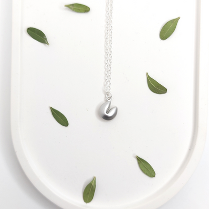 Fortune Cookie Necklaces - gold or silver image 1